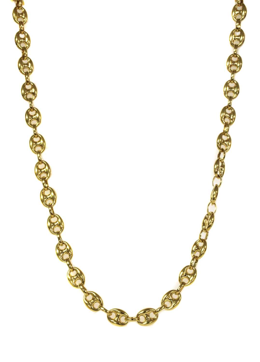 Lot 185 - A 9ct gold hollow anchor link chain
