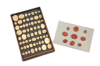 Lot 161 - A collection of seventy Grand Tour plaster intaglios
