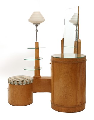 Lot 208 - An Art Deco maple dressing table