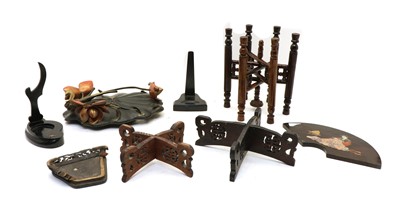 Lot 161 - A collection of Chinese wood stands