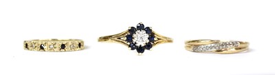 Lot 166 - Three 9ct gold rings
