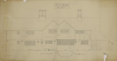 Lot 79 - A collection of architectural elevations and floor plans