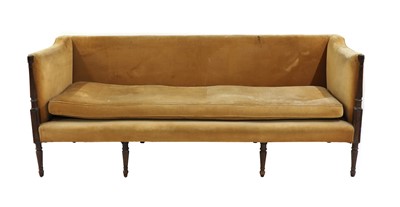 Lot 386 - A Regency mahogany framed square back sofa in the manner of Gillow
