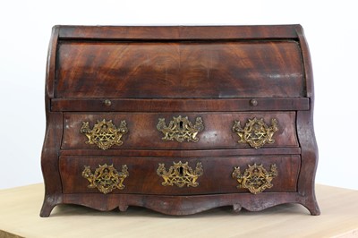 Lot 241 - A Continental mahogany apprentice bureau
