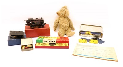 Lot 327 - A blonde plush teddy bear