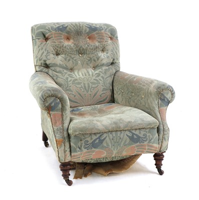 Lot 373 - A Victorian Howard type armchair