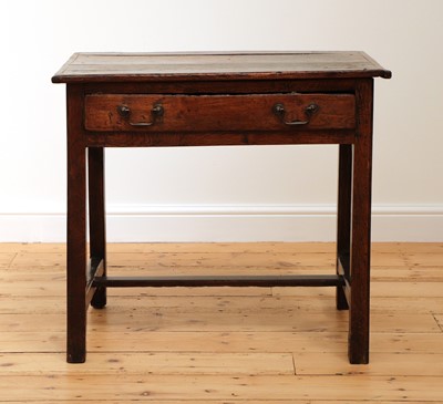 Lot 444 - A George III oak side table