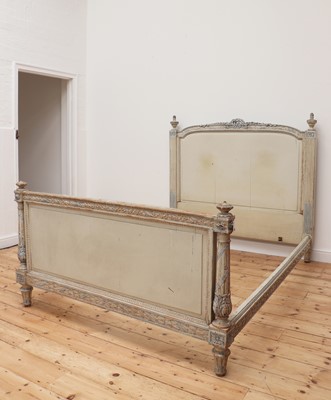 Lot 213 - A French Louis XVI-style painted double bed