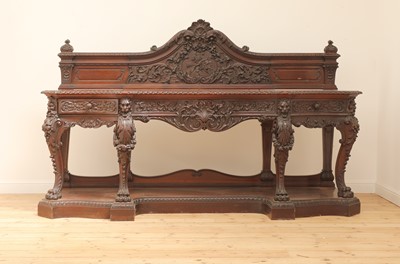 Lot 24 - A large mahogany serving table by Gillows of Lancaster