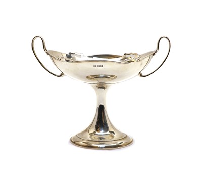 Lot 23 - A twin handled silver comport