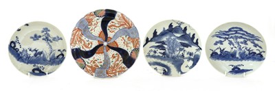 Lot 284 - Three Chinese blue and white plates