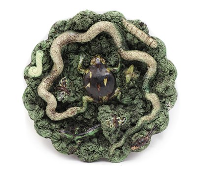 Lot 276 - A Jose Da.Cunha Majolica wall plate
