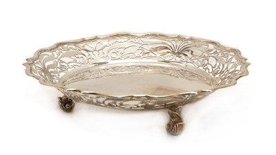 Lot 53 - A silver pierced basket