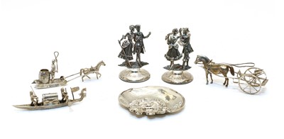 Lot 56 - A pair of silver menu holders