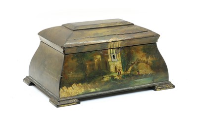 Lot 289 - A lacquered tea caddy