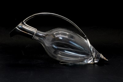 Lot 10 - A modern clear glass claret jug