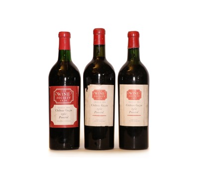Lot 103 - Chateau Gazin, Pomerol, 1962, Wine Society bottling, (3)