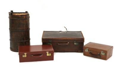 Lot 456 - Three leather suitcases
