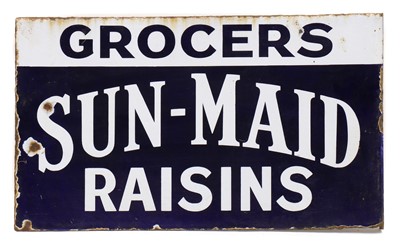 Lot 200 - A double sided enamel advertising sign