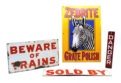 Lot 197 - Four enamel advertising signs
