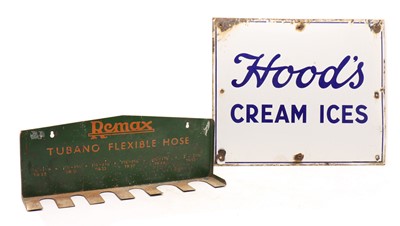 Lot 201 - Two enamel advertising items