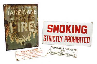 Lot 196 - Four various enamel advertising signs