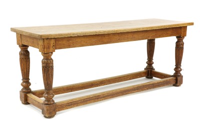 Lot 269 - A 19th century pale oak refectory table