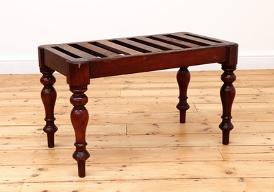 Lot 476 - A Victorian mahogany luggage rack