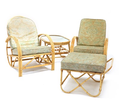 Lot 478 - An 'Invincible' wicker conservatory suite