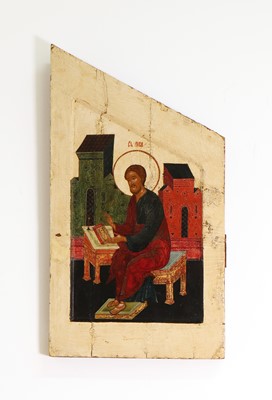 Lot 11 - An icon of the Evangelist Luke
