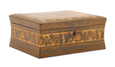 Lot 116 - A Tunbridgeware needlework box