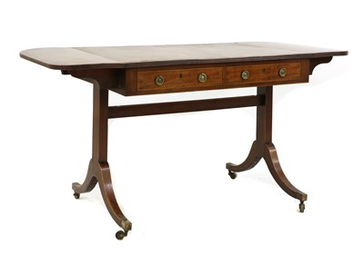 Lot 327 - A George III strung mahogany sofa table