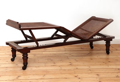 Lot 470 - A Victorian caned campaign daybed