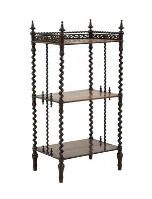 Lot 286 - A Victorian rosewood whatnot