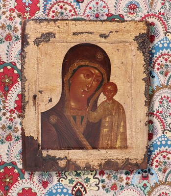 Lot 91 - An icon of the Mother of God of Kazan