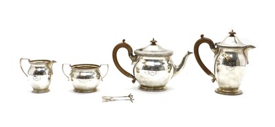 Lot 2 - A silver four piece tea service