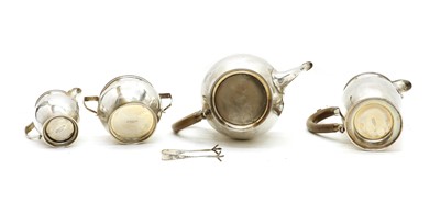 Lot 2 - A silver four piece tea service