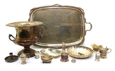 Lot 36 - A silver-plated campana vase or wine cooler