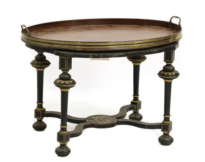 Lot 317 - A George III oval mahogany brass bound tray