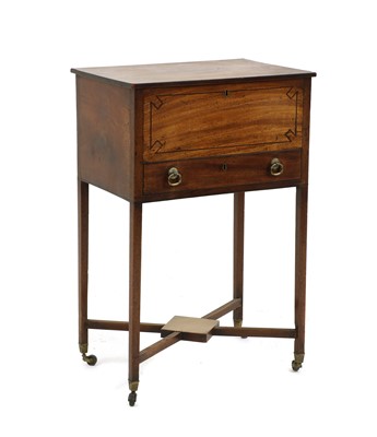 Lot 293 - A George III strung mahogany work table