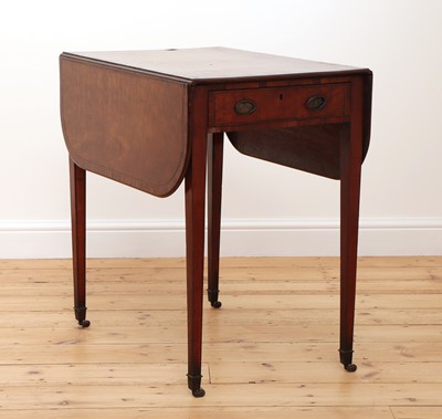 Lot 79 - A George III strung and crossbanded satinwood Pembroke table