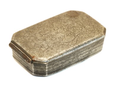 Lot 30A - A George II steel tobacco box