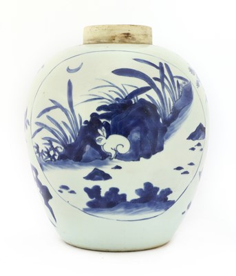 Lot 30 - A Chinese blue and white jar
