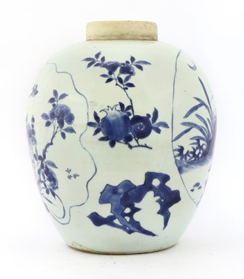 Lot 30 - A Chinese blue and white jar