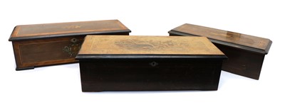 Lot 176 - Three late 19th French cylinder music boxes