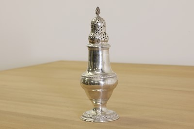 Lot 19 - A small George III silver sugar caster