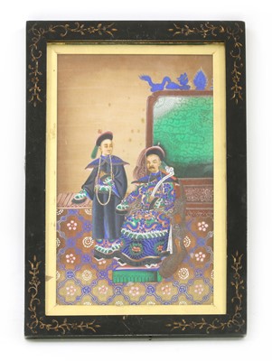 Lot 202 - Four Chinese pith paper paintings