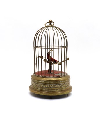Lot 104 - An early 20th century singing birdcage automaton