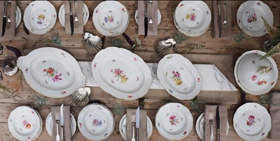Lot 145 - A KPM Berlin porcelain part dinner service