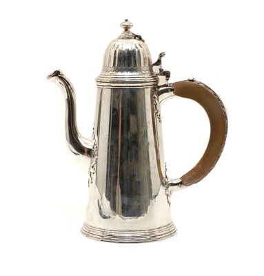 Lot 1 - A silver chocolate pot